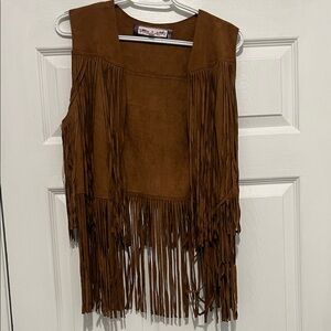 Brown Fringe Vest